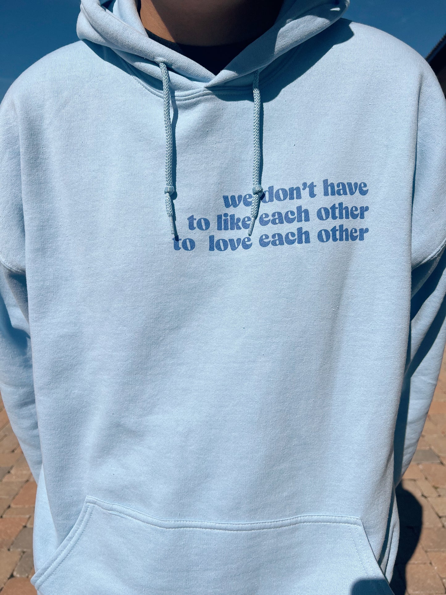 Love Each Other Hoodie - Blue