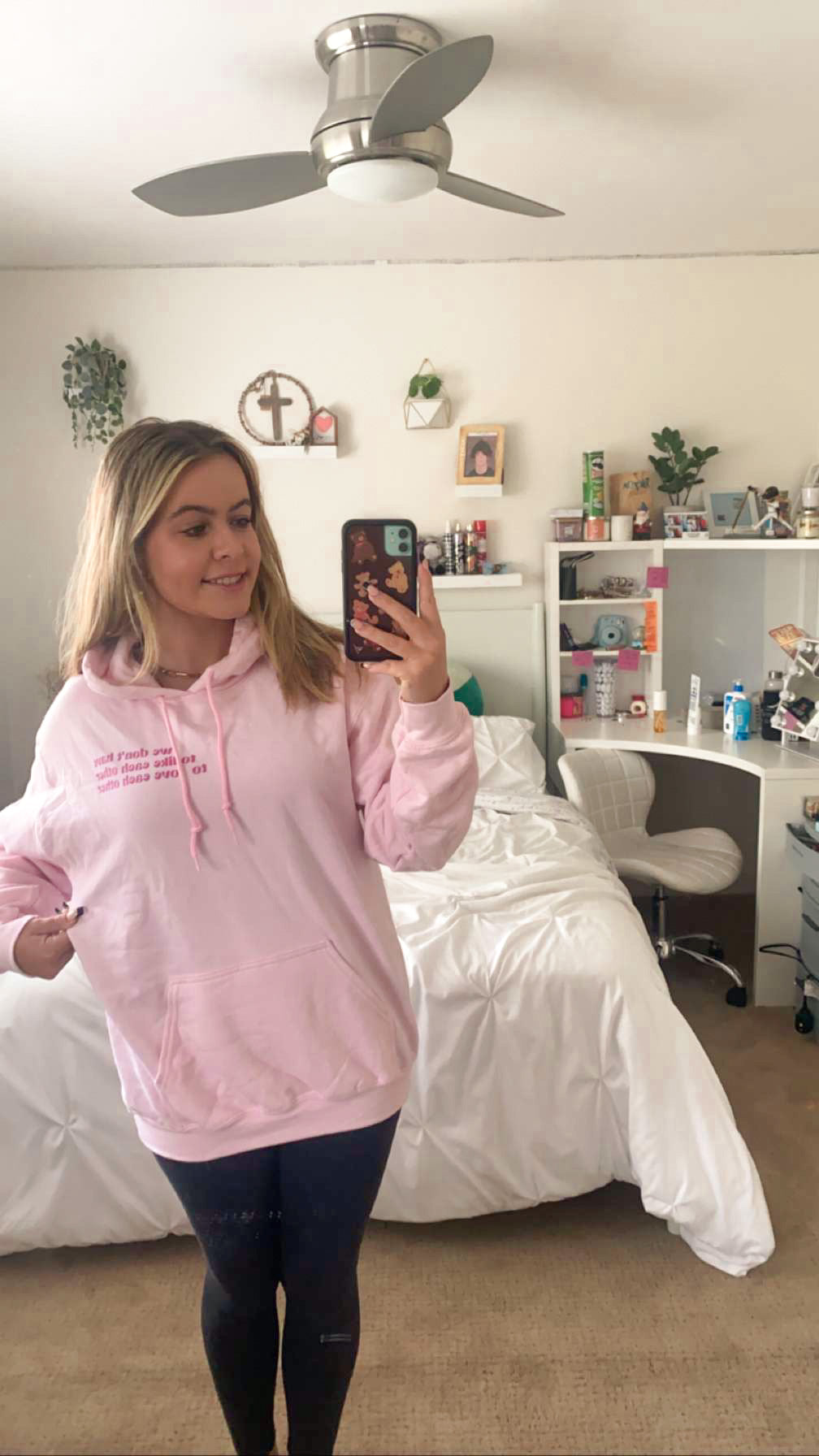 Love Each Other Hoodie - Pink